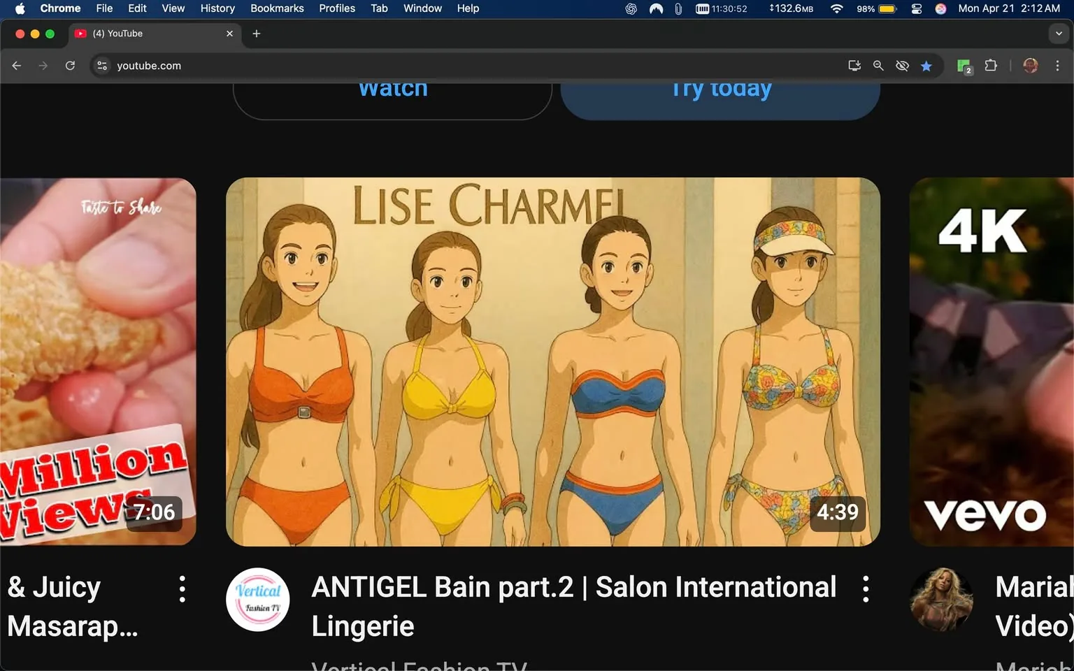 The image features a digital illustration of four female characters, each depicted in various swimwear styles. The characters are drawn in an anime art style, showcasing distinct features and expressions.

1. **Characters**:
   - **First Character (Left)**: She is wearing a bright yellow bikini top with thin straps and matching bikini bottoms. Her hair is styled in a loose ponytail, and she has a cheerful expression with a slight smile.
   - **Second Character**: This character is dressed in an orange bikini top with a wide band and matching bottoms. She has straight hair that falls to her shoulders and a friendly smile.
   - **Third Character**: She is wearing a blue bikini top with a colorful pattern and a matching bottom. Her hair is styled in a side ponytail, and she has a relaxed expression.
   - **Fourth Character (Right)**: This character is in a floral-patterned bikini top and bottom, complemented by a matching headband. She has her hair tied back and is smiling gently.

2. **Background**: The background features a light beige wall with the text "LISE CHARME" prominently displayed at the top, indicating a brand or collection name. The setting appears to be a fashion showcase or presentation, possibly related to swimwear or lingerie.

3. **Overall Composition**: The characters are arranged side by side, showcasing their swimwear designs. The illustration is colorful and vibrant, emphasizing the swimwear styles.

4. **Text and Branding**: The text "LISE CHARME" is the only readable text in the image, suggesting a brand or designer associated with the swimwear.

The overall tone of the illustration is upbeat and fashion-oriented, aimed at showcasing swimwear designs in a visually appealing manner.