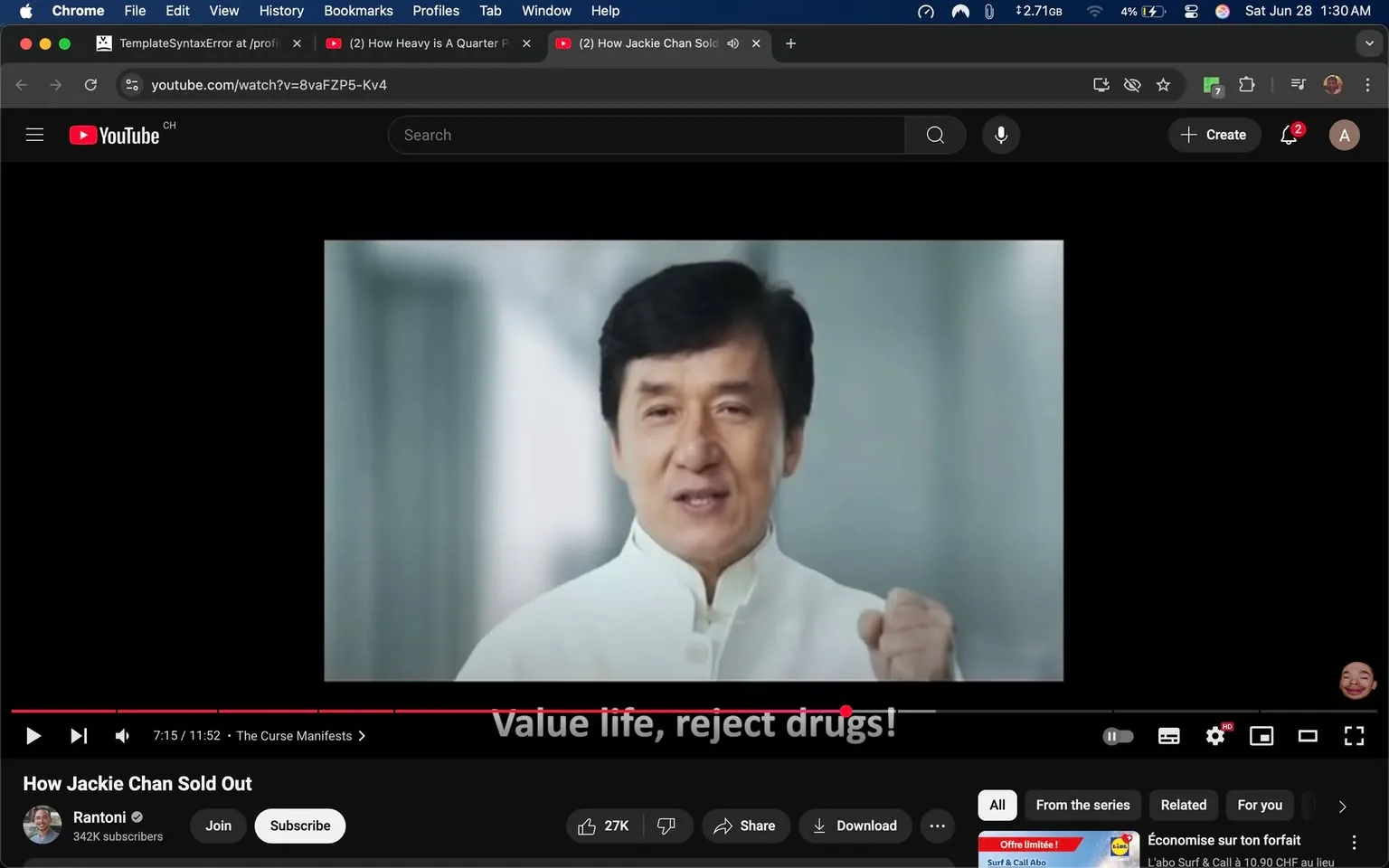 The image features a well-known figure, dressed in a white outfit, standing against a softly blurred background that suggests a neutral, professional setting. The individual is mid-sentence, delivering a message with a confident demeanor. His expression is earnest, with a slight smile that conveys sincerity and determination. He raises his right fist in a gesture of encouragement or empowerment, emphasizing his message.

The text displayed prominently at the bottom reads, "Value life, reject drugs!" This phrase suggests a public service announcement or campaign aimed at promoting a healthy lifestyle and discouraging drug use. The choice of words indicates a strong moral stance, likely appealing to a broad audience, particularly youth.

The overall tone of the image is motivational, aiming to inspire viewers to make positive choices. The individual’s body language—upright posture, direct gaze, and emphatic gesture—reinforces the urgency and importance of the message being conveyed. The background is intentionally muted, directing focus to the speaker and his message.

This image likely serves a dual purpose: to raise awareness about the dangers of drug use while also leveraging the speaker's recognizable persona to attract attention and lend credibility to the campaign. The context suggests a cultural or social initiative, possibly linked to health advocacy or community outreach.

The visual elements, including the speaker's attire and the clean, simple background, contribute to a professional and serious atmosphere, reinforcing the gravity of the message. The absence of any logos or branding aside from the text implies a focus on the message itself rather than commercial interests.

In summary, the image encapsulates a powerful call to action, utilizing a well-known figure to communicate a vital public health message. The combination of facial expressions, gestures, and text creates a compelling narrative aimed at encouraging positive life choices.