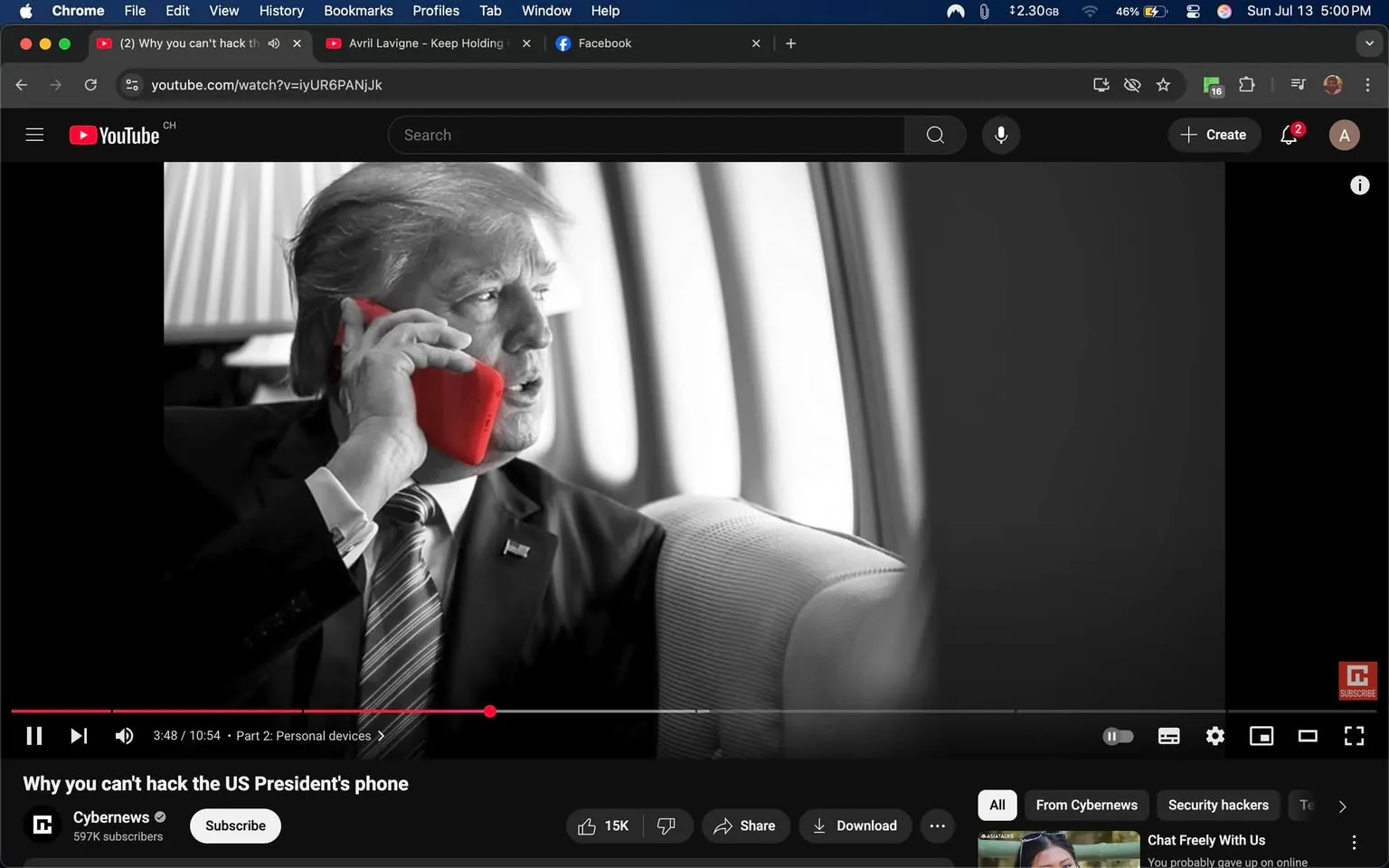 The image presents a striking black-and-white scene with a vivid splash of color. A man, prominently featured, is engaged in a phone conversation. He holds a bright red phone to his ear, which stands out against the monochromatic background. His expression is serious and focused, suggesting a moment of importance or urgency in the conversation. The man has light-colored hair, styled in a distinct manner, and is dressed in a formal black suit with a white shirt and a striped tie, which adds to the professional tone of the image.

The background features a blurred interior of what appears to be a vehicle, possibly an airplane, indicated by the soft lines of the seats and the window. The light filtering through the window creates a soft glow, enhancing the overall atmosphere of the scene. The man's body language is open; his left hand is raised, possibly gesturing as he speaks, which conveys engagement and assertiveness.

There is a small American flag pin on his lapel, reinforcing a sense of patriotism and authority. The composition draws the viewer's eye directly to the man and the phone, making them the focal points. The contrast between the vivid red phone and the grayscale surroundings emphasizes the significance of communication in this context.

The tone of the image can be interpreted as serious and authoritative, reflecting the weight of the conversation taking place. The choice to desaturate the background while keeping the phone in color may suggest that the conversation is of paramount importance, overshadowing the surrounding environment.

This image could evoke various interpretations depending on the viewer's perspective, particularly given the political context associated with the individual depicted. The serious expression and formal attire may resonate with themes of leadership, decision-making, and the responsibilities that come with power. The visual elements combined create a narrative that speaks to the significance of communication in high-stakes environments, possibly hinting at broader themes of governance and influence.